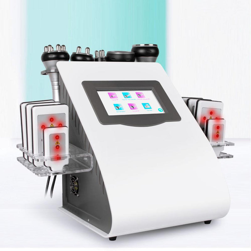 Ultrasound Cavitation 6 in 1 Vacuum Multipolar Tripolar Radio Skin Frequency Photon Slimming Machine for Firming and Fat Removal