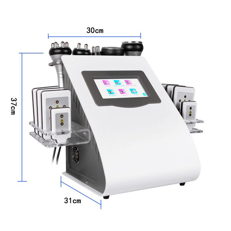 Ultrasound Cavitation 6 in 1 Vacuum Multipolar Tripolar Radio Skin Frequency Photon Slimming Machine for Firming and Fat Removal