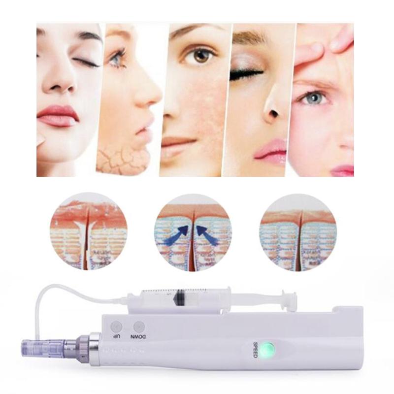 Facial Skin Therapy Beauty Electric Micro Needle Stamp Device